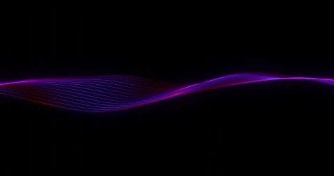 Neon Pulse Currents – Fluid Electric Waveforms on Dark Grid Seamless Motion Stock Footage 311651155
