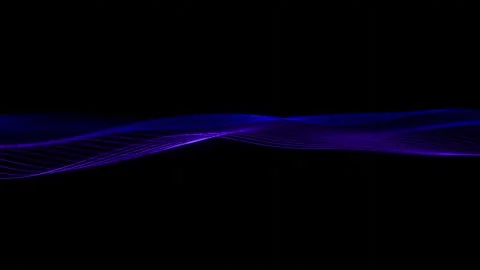 Neon Pulse Currents – Fluid Electric Waveforms on Dark Grid Seamless Motion Stock Footage 311651157