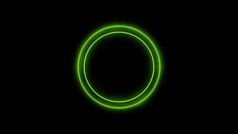Neon pulsing green ring for logo, alpha channel Stock Footage 276290683