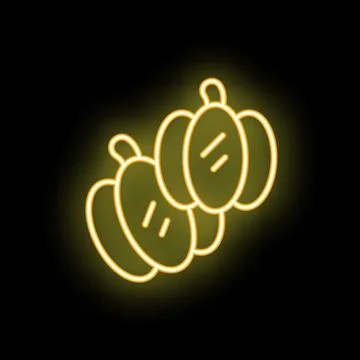 Neon pumpkins glowing on black background for halloween decoration 스톡 일러스트