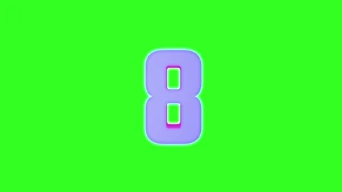 Neon purple bright glowing countdown mint timer from 10 to 0 seconds. Stock Footage 248074716