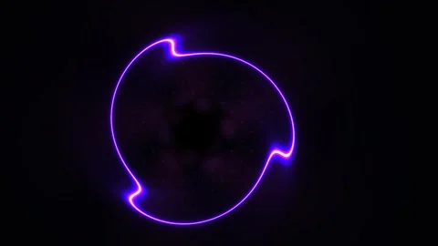 Neon purple circle light effect. Stock Footage 340038614