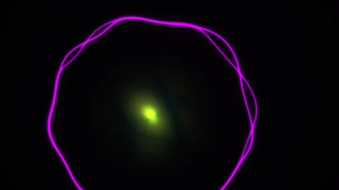 Neon Purple Circle Light Trails Animation. Stock Footage 334687175