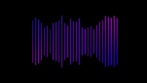 Neon purple digital audio waveform equalizer loop, abstract music sound spe.. Vídeos de archivo 333829917