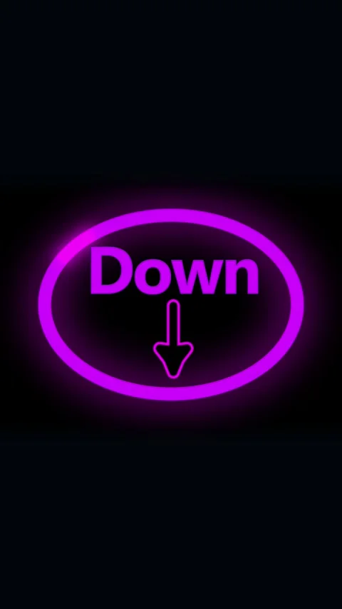 Neon purple down arrow animation sci-fi hud user interface motion graphics .. Stock Footage 344285844