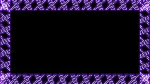 Neon purple frame horizontal Stock Footage 305853705