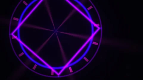 Neon purple geometric shape design element. Stock Footage 334343460