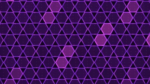 Neon Purple Hexagon Pattern Seamless Loop Stock Footage 340545538