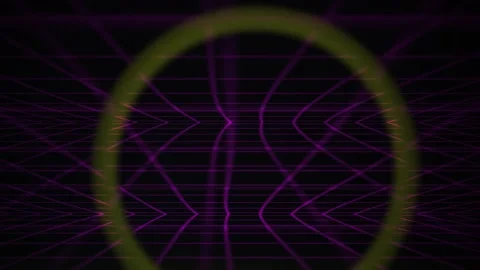 Neon purple lines in a circle. Stock Footage 340038944