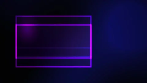 Neon Purple Rectangle Moves Fast Across a Dark Blue Glowing Background for .. Stock Footage 343740059