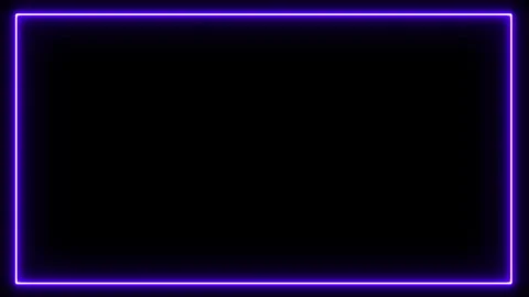 Neon Purple Rectangular Light Border With Steady Glow 库存影片 303932863