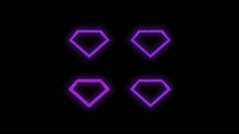 Neon purple retro diamond pattern 動画素材 202238971
