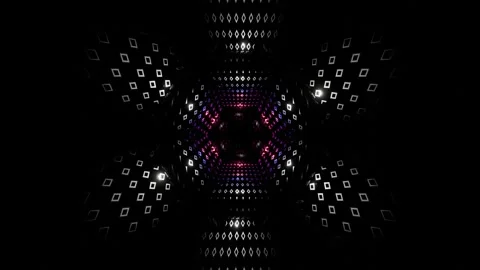 Neon Purple Rhombuses Tunnel Loop Stock Footage 288020341