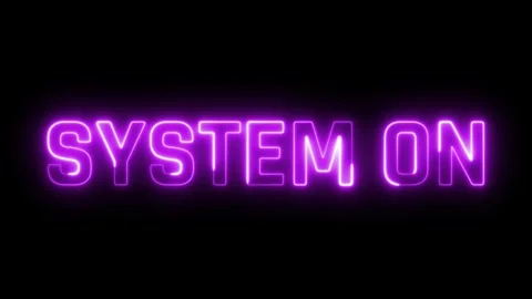 Neon Purple System On Video stock 316464778