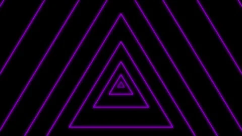 Neon purple triangle geometric motion background loop 動画素材 344607617
