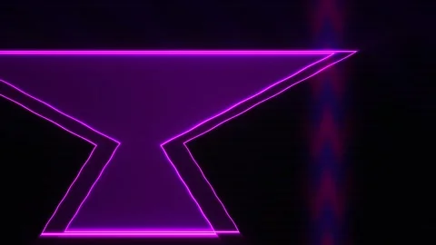 Neon Purple Triangle Graphic Element. Stock Footage 337516672