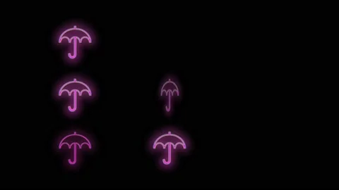 Neon purple umbrella pattern Video stock 202115686