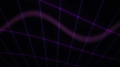 Neon Purple Waveform on Grid Background. Stock Footage 340039019
