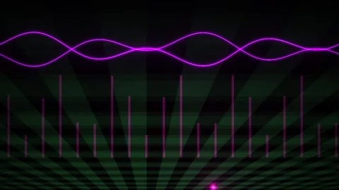 Neon Purple Waveform Technology Background Animation. Stock Footage 335114369