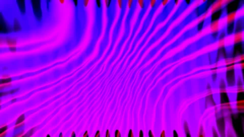 Neon Purple Wavy Lines Abstract Background Loop Vídeo Stock 345200145
