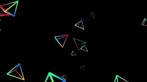 Neon Pyramids Space Stock-Footage 83681548