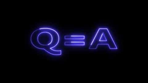 Neon qa letters shimmering motion loop. 库存影片 331897576