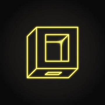 Neon qr code scanning device icon in line style Illustrazione stock