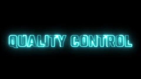 Neon Quality Control Sign Stock Footage 310026961