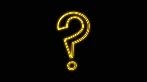 Neon question mark 1 Video stock 168181142