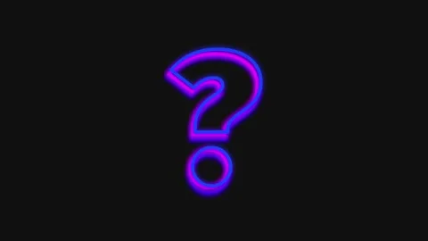 Neon question mark icon. Видео 297142326