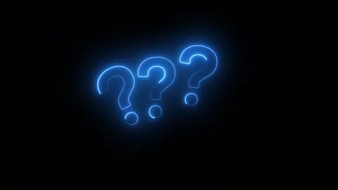 Neon Question mark icon, Letter Sign Symbol Question Mark Animation Stock Footage 320473817