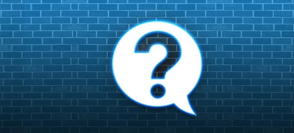 Neon question mark Stock Illustration