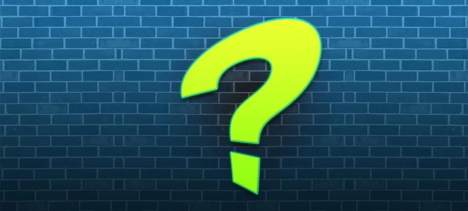 Neon question mark Stock Illustration