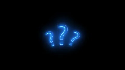 Neon Question Mark Sign Animation 4k Stock Footage 322968236