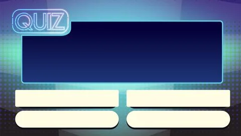Neon Quiz Game Show Interface Design イラスト素材