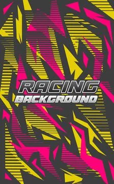 Neon Racing Abstract Background Pattern 스톡 일러스트