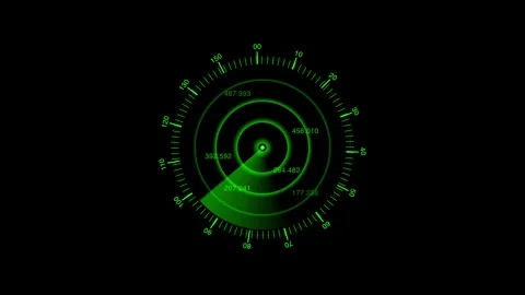 Neon radar scan detect virus, Radar Screen Scanning Surrounding Aerial Traffic S Video stock 308678676
