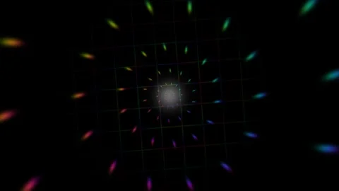 Neon Radial Light Burst Overlay  Colorful light rays Stock Footage 341822574