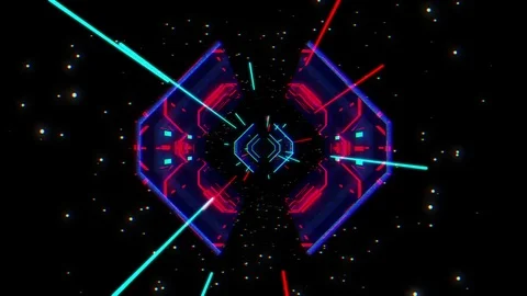 Neon Radiation Stock Footage 70495952