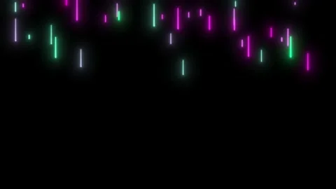 Neon rain background animation. Glowing neon lines falling down. Stock Footage 130639595