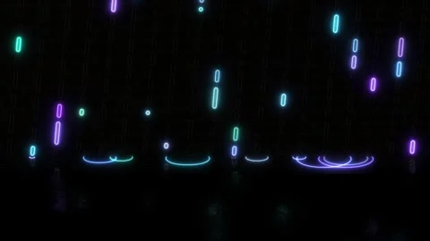 Neon rain Stock Footage 251534939