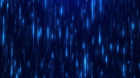Neon rain of particles, falling line background, movement of a stream of glow Stock Footage 252274822