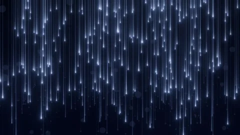Neon rain of particles in motion loop animated Stock Footage 321814721