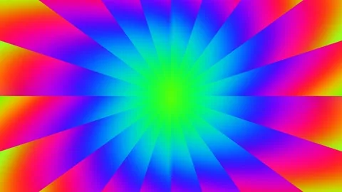 Neon Rainbow Color Replicate Trippy Psychedelic Visuals Kaleidoscope Stock Footage 147109766