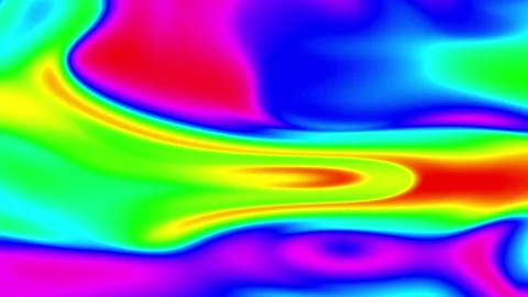 Neon Rainbow Fluid Wave Abstract 4K Motion Background Stock Footage 340546969