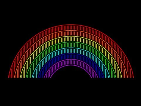 Neon rainbow Stock Illustration