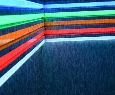 Neon Rainbow Lines Background. Stock Photos