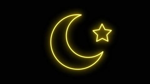 NEON RAMADAN MOON 4K Stock-Footage 232263502