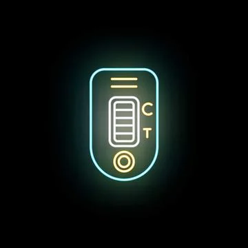 Neon rapid antigen test showing negative result Stock Illustration