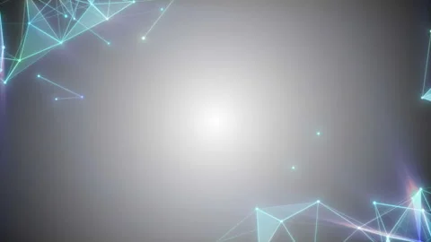 Neon rays on and the plane intersect and rotate against a dark background Stock Footage 123789729